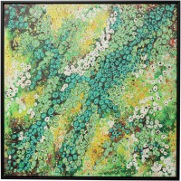 Framed Picture Top View Green 100x100cm