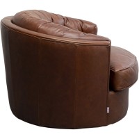 Fauteuil pivotant Music Hall cuir marron