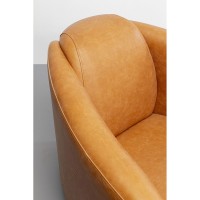 Fauteuil Cigar Lounge cuir marron clair