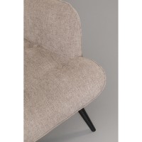 Armchair Black Vicky Light Brown