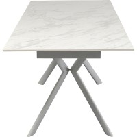 Extension Table Xenia White 140(+30+30)x80cm