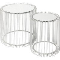 Beistelltisch Wire Silber (2/Set) Ø44cm