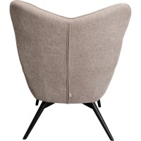 Armchair Black Vicky Light Brown