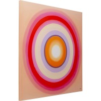 Immagine su tela Tendency Circle rosa 120x120cm