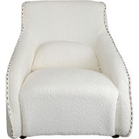 Fauteuil à bascule Swing Ritmo bouclé crème