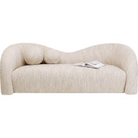 Sofa 2-Sitzer Livia Melange Creme 201cm