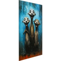 Tableau en verre Singing Meerkats 60x80cm