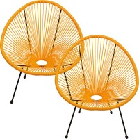 Fauteuil Acapulco orange (set de 2)