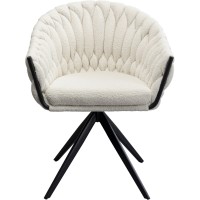 Chaise pivotante Knot bouclé