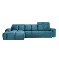 Bullon sofa with sleeping function blue