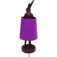 Table Lamp Animal Rabbit Red/Purple 50cm