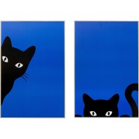 Quadro incorniciato Ciao Gatto (2/Set)