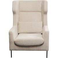 Sessel +Hocker Quinn High Beige