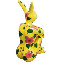 Figurine décorative Gangster Rabbit jaune 80cm