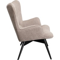 Armchair Black Vicky Light Brown