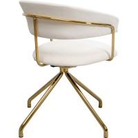 Chaise pivotante Belle velours crème