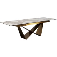 Extension Table Connesso Brass 200(+60)x100cm