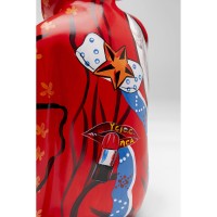 Deco Figurine Graffiti Monkey Red 39cm