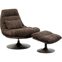 Fauteuil pivotant + repose-pieds Montreal