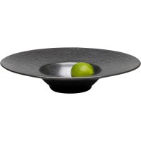 Assiette creuse Cosmos noir Ø27cm