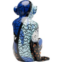 Deko Figur Graffiti Monkey Blau 39cm