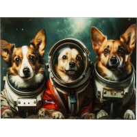 Glasbild Astronauts Dogs 80x60cm