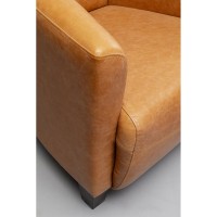 Fauteuil Cigar Lounge cuir marron clair