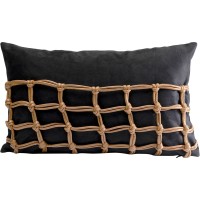 Coussin Grete Plaid noir 50x30cm