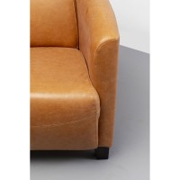 Fauteuil Cigar Lounge cuir marron clair