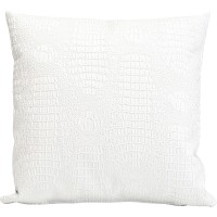 Coussin Croco blanc 40x40cm