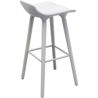 Tabouret de bar York blanc 75cm