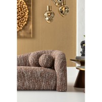 Sofa 3-Seater Livia Melange Brown 261cm