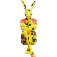 Figurine décorative Gangster Rabbit jaune 80cm