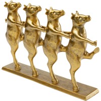 Figura decorativa Dancing Cows Oro 40cm