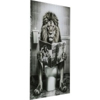 Quadro vetro Bath Lion 60x80cm