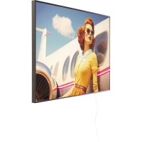 Framed Picture LED Jetset Lean Lady 120x80cm