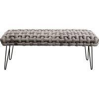 Bench Weave Grey 128cm