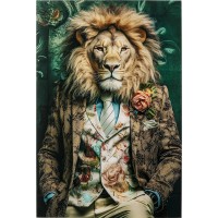 Tableau en verre Mister Lion 150x100cm