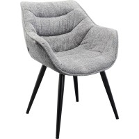 Chair with Armrest Thelma Melange Grey