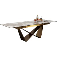 Extension Table Connesso Brass 200(+60)x100cm