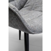 Chair with Armrest Thelma Melange Grey